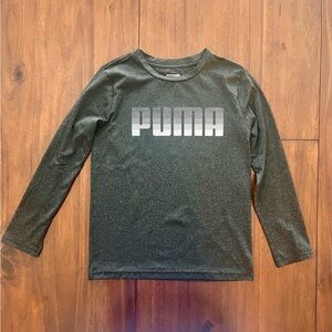 Boys dark Heather gray long sleeve Puma shirt YM